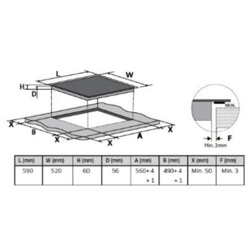 Table De Cuisson à Induction 60cm 3 Feux 7200w Noir Nz63r3727bk