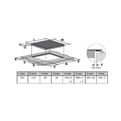 Table De Cuisson à Induction 60cm 3 Feux 7200w Noir Nz63r3727bk