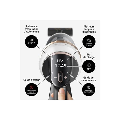 Aspirateur Balai Avec Clean Station  Bespoke Jet Plus Complete Vs20b95c43w - 210 Aw