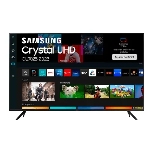Téléviseur 4k LED 55'' 138cm SAMSUNG 55CU7025 vue de face