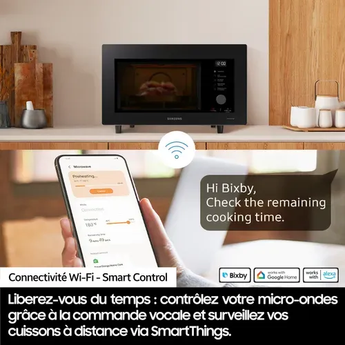 Four micro-ondes combiné SAMSUNG MC32DB7746KE 32L Blanc vue d'ambiance 1