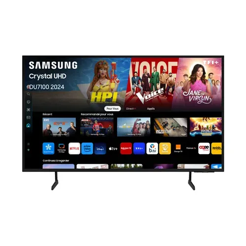 Téléviseur 4k UHD 55''140cm SAMSUNG 55DU7100 vue de face