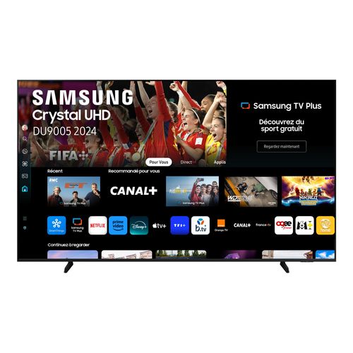 Téléviseur UHD 98'' 247 cm SAMSUNG 98DU9005 vue de face