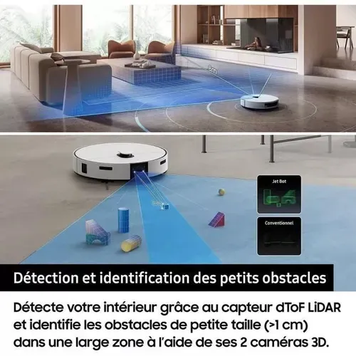 Aspirateur Robot Laveur - Jet Bot Combo Ai Vr7md97a14g - Clean Station Désinfection Vapeur - Recon