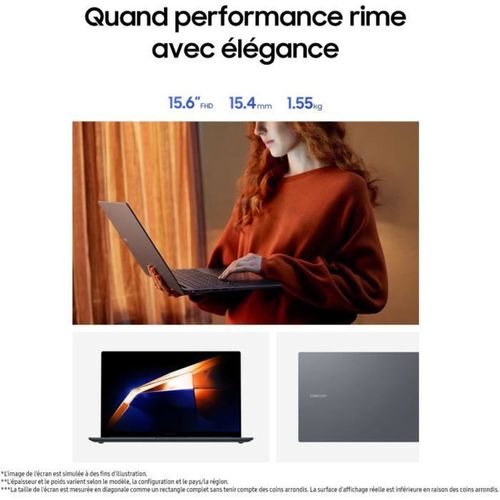 Galaxy Book4 15,6" Ultrabook - Core I5-1335u, 8 Go, 256 Go Ssd, Full Hd