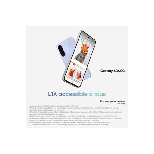 Smartphone Galaxy A36 6,7 5g Nano Sim 128 Go Noir