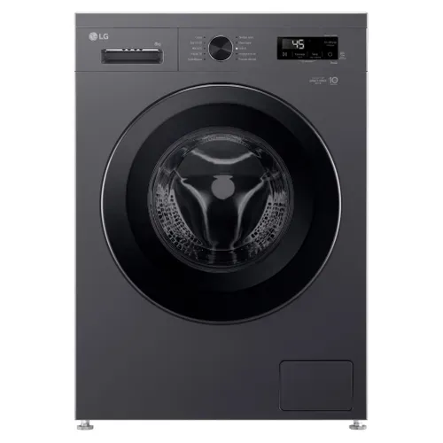Lave-linge hublot LG F84B15MBS 8kg vue de face