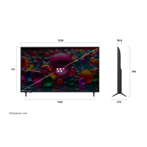 Téléviseur 4K UHD 55'' 139cm LG 55UA75006LA.AEU vue d'ambiance 1