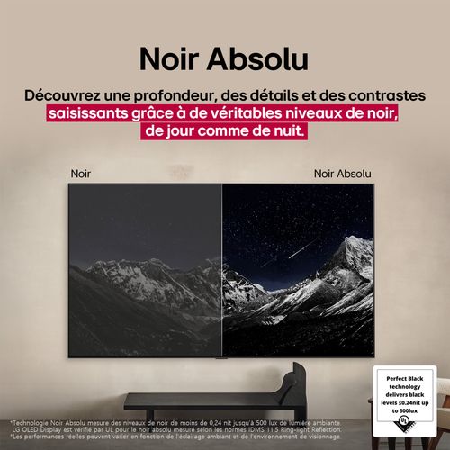 Téléviseur OLED evo AI 65'' 4K LG 164 cm OLED65C54LA.AEU