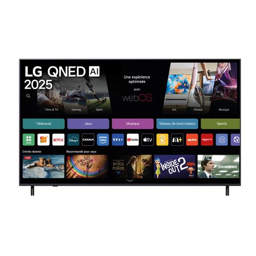 Téléviseur QNED AI 75'' 4K LG 189 cm 75QNED82A6B.AEU vue de face