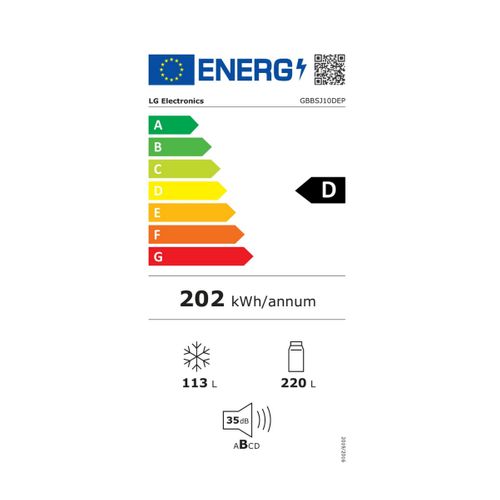 Réfrigérateur congélateur 333l Froid ventilé - Gbbsj10dep