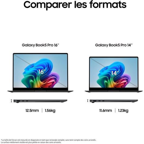 PC Portable - Galaxy Book5 Pro - 14 - Intel Core Ultra 7 - 16 Go Ram - 512 Go Ssd - Gris