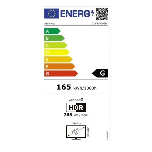 Tu85u7005f - Téléviseur LED 85" (216 Cm) - 4k UHD - Hdr10+ - Smart TV - Gaming Hub - 3xHDMI - Wifi