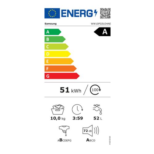 Lave-linge Frontal 10 kg 1400 trs/mn - Ww10fg5u34aee