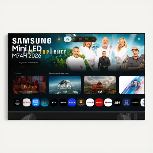 Téléviseur QLED 50'' 126 cm SAMSUNG 50M74H vue de face