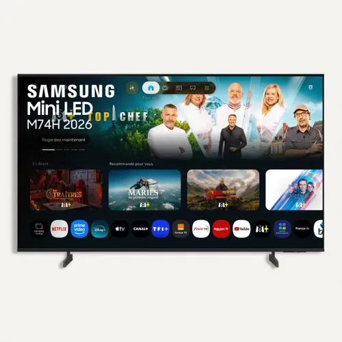 Téléviseur MiniLED 55'' 140 cm SAMSUNG 55M74H vue de face