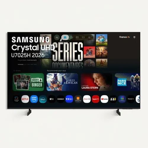 Téléviseur 4K UHD 43'' 109 cm SAMSUNG 43U7025H vue de face