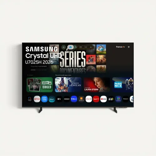Téléviseur QLED 75'' 190cm SAMSUNG 75U7025H vue de face