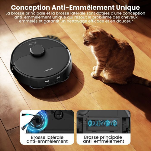 M2 Aspirateur Robot Laveur 15 Kpa Avec Double Lidar 3d, Vidage Auto Jusqu'à 75 Jours
