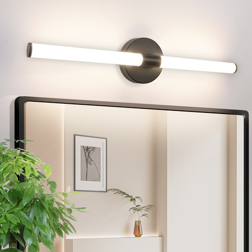 Applique Murale LED Pour Salle De Bain Noire – 8 W 4 000 K 60 Cm