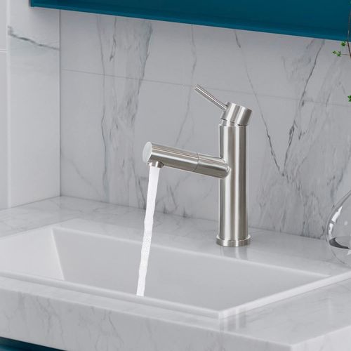 Robinet De Lavabo Noir Avec Douchette Extensible Pour Salle De Bain