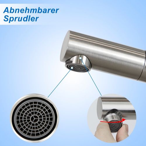 Robinet De Lavabo Noir Avec Douchette Extensible Pour Salle De Bain