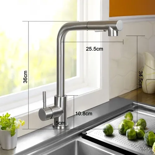 Robinet De Cuisine Extractible Avec Douchette Et Jets Multiples