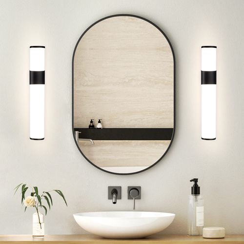 Lampe LED Murale Pour Miroir De Salle De Bain 6w En Noir Avec Éclairage Neutre