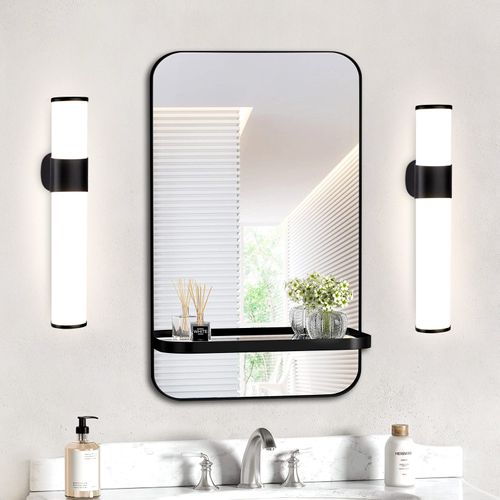 Lampe LED Murale Pour Miroir De Salle De Bain 6w En Noir Avec Éclairage Neutre