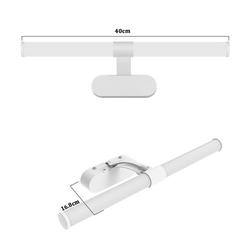 Lampe De Miroir Blanc 40cm - Éclairage LED Pour Salle De Bain Et Chambre à Coucher