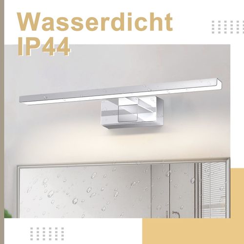 Lampe De Miroir LED Pour Salle De Bain - Design Moderne Ip44 En Chrome