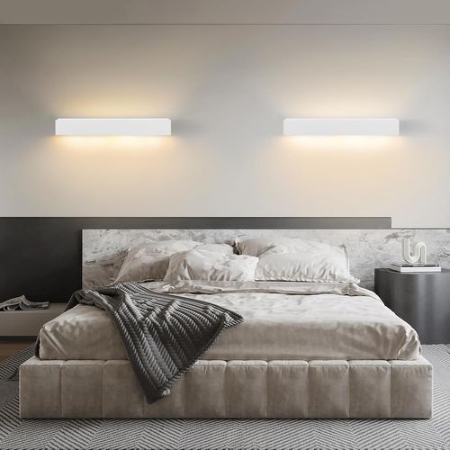 Applique G9 - Blanc Lampe En Plâtre Pour Chambre à Coucher Cage D'escalier Couloir