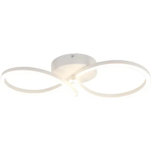 Plafonnier LED Créatif En Métal Blanc - 24w 3000k Pour Salon Et Couloir