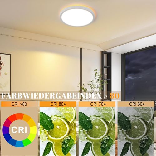 Plafonnier LED Design 22cm 18w Avec Intensité Variable Pour Cuisine Et Salon