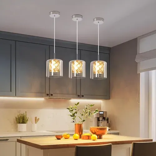 Suspension 1 luminaire Salle à Manger G9 Suspension Verre suspension chambre pour Cage D'escalier