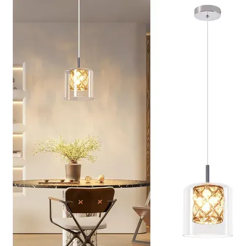 Suspension 1 luminaire Salle à Manger G9 Suspension Verre suspension chambre pour Cage D'escalier