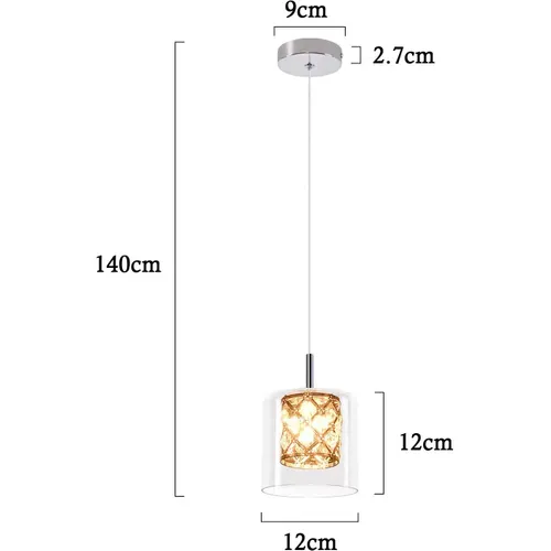 Suspension 1 luminaire Salle à Manger G9 Suspension Verre suspension chambre pour Cage D'escalier