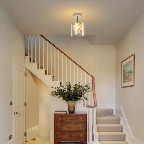 Suspension 1 luminaire Salle à Manger G9 Suspension Verre suspension chambre pour Cage D'escalier