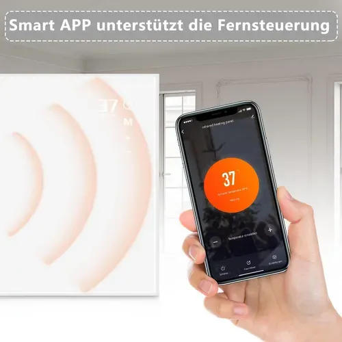 Chauffage Infrarouge 450W Mural Énergétiquement Efficace Avec Télécommande Pour Chambre Et Hôtel