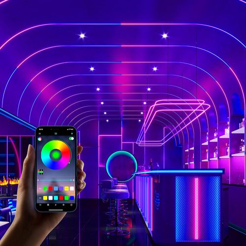 Bande LED Rgb Multicolore Avec Télécommande Et Contrôle Par App