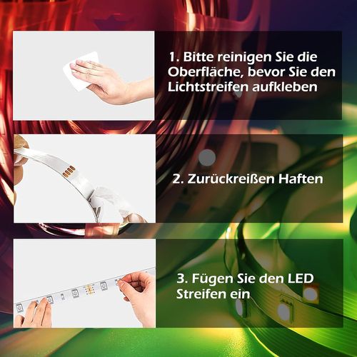 Bande LED Rgb Multicolore Avec Télécommande Et Contrôle Par App