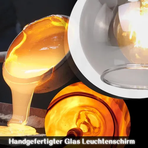 Suspension Salle à Manger 3 Flammes E27 Suspension Rétro Verre Chambre