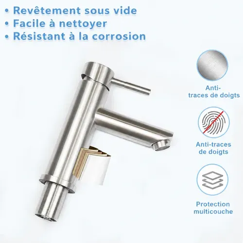 Robinet De Lavabo, Robinet De Lavabo Mitigeur Monocommande Haute Pression Pour Cuisine