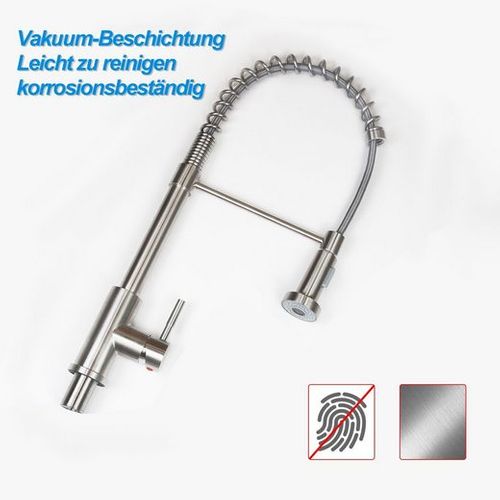Robinet De Cuisine Argenté Robinet Douche Extensible Pivotant Cuisine Salle De Bain