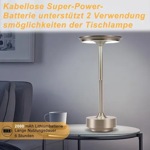 Lampe de Table Rechargeable Sans Fil Intensité Variable Pour Rebord De Fenêtre Salon