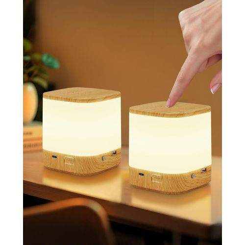 Lampe De Table LED Tactile à Intensité Variable, Lampe De Chevet Rechargeable Par USB