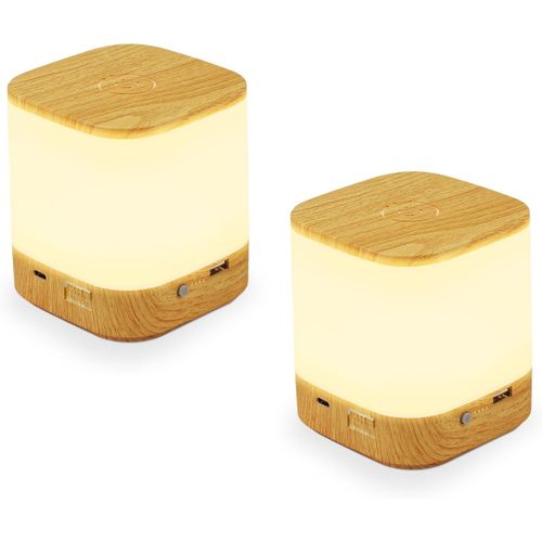 Lampe De Table LED Tactile à Intensité Variable, Lampe De Chevet Rechargeable Par USB