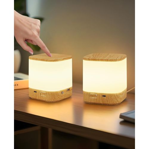 Lot De 2 Lampe à Poser De Table LED Tactile à Intensité Variable
