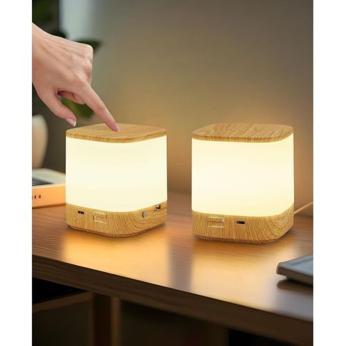 Lot De 2 Lampe à Poser De Table LED Tactile à Intensité Variable
