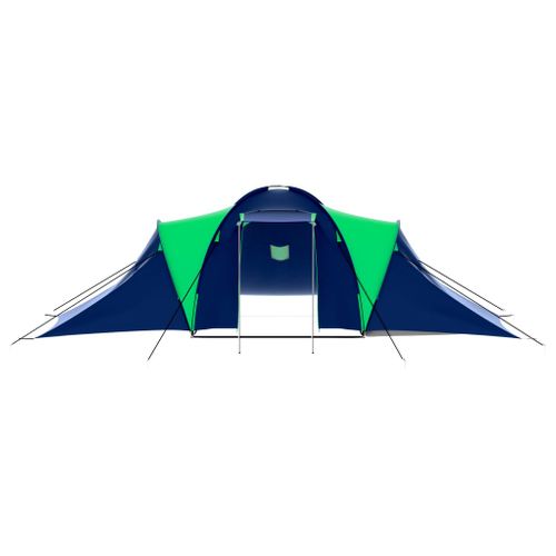 Tente De Camping 9 Personnes Bleu Et Vert